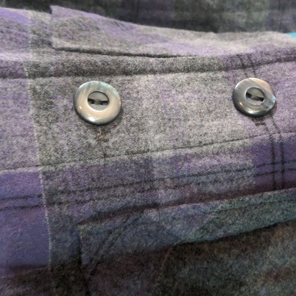 Pendleton Purple Gray Wool Blazer button jacket cropped xs - Picture 3 of 9